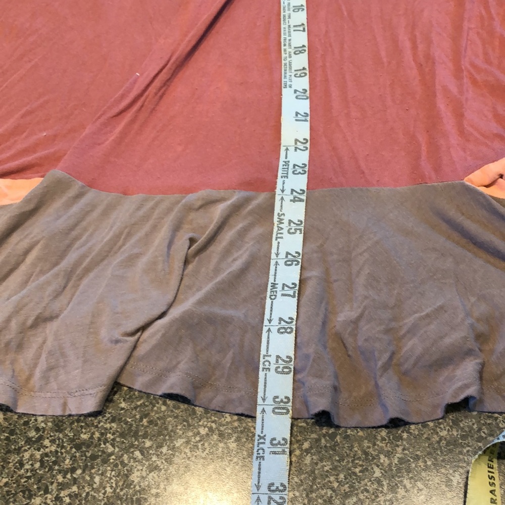 LOGO Open Front Cardigan Sweater Maroon Large - Picture 8 of 8